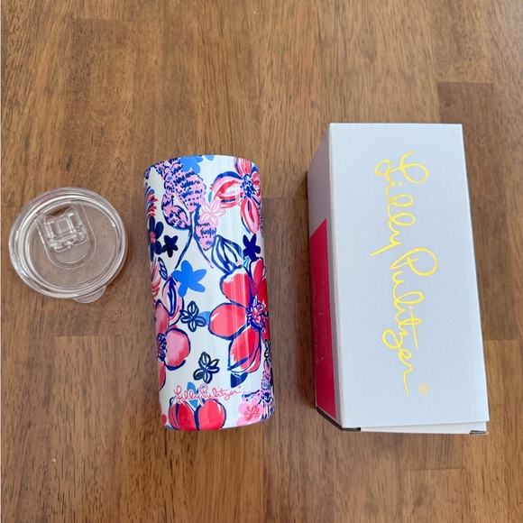 NWT Lilly Pulitzer Insulated Slim Tumbler 16.57oz Party Like A Lobstar - Picture 5 of 12